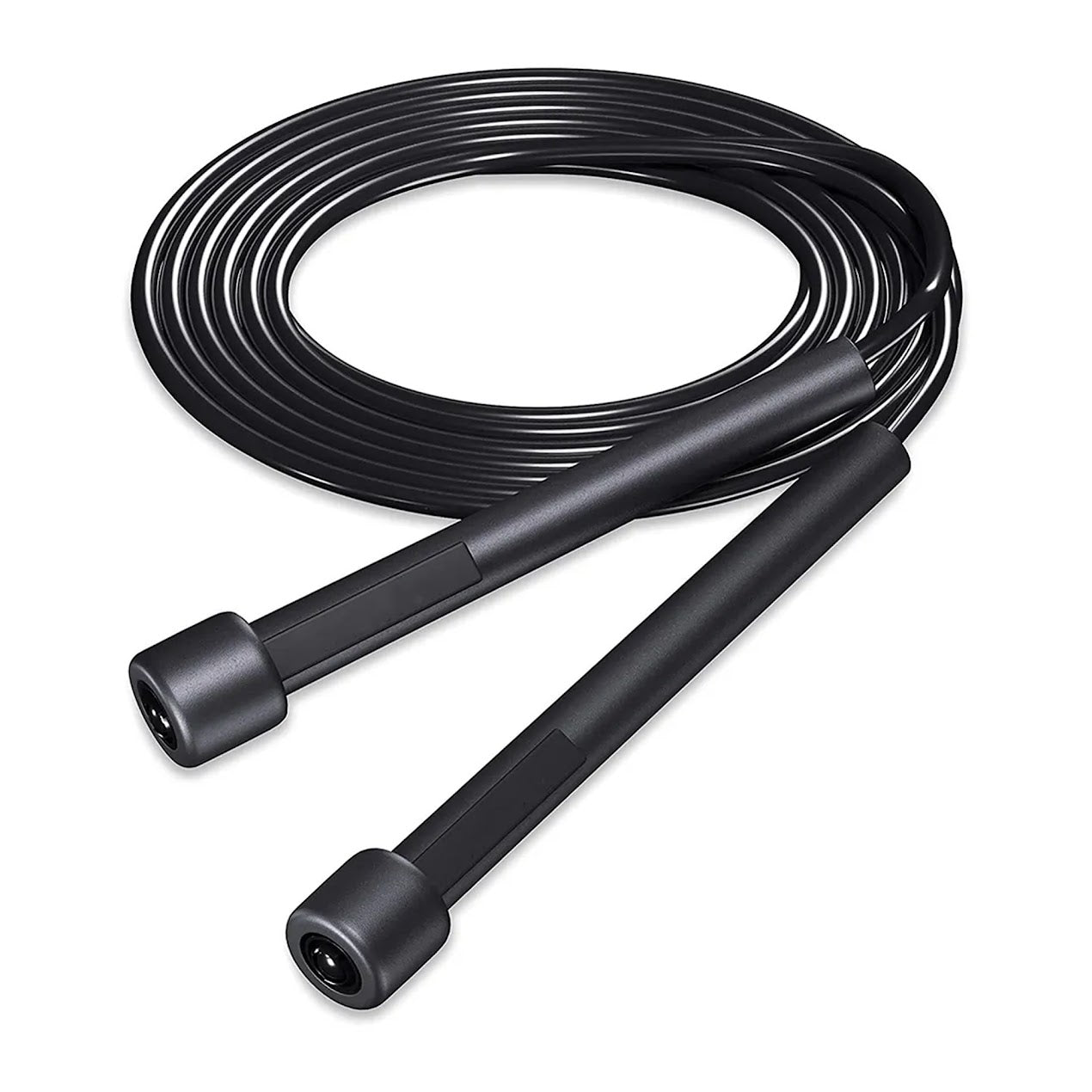 PVC Adjustable Skipping Rope – Black Jump Rope for Adults | Durable, Tangle-Free Design for Cardio, HIIT, Boxing, CrossFit, Home & Outdoor Fitness Training