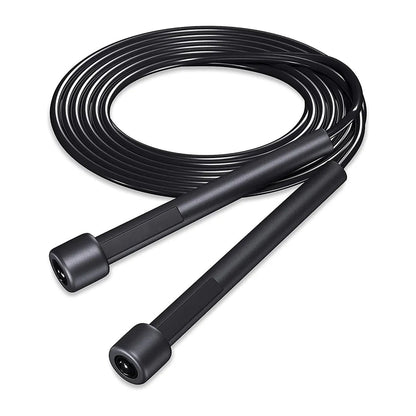 PVC Adjustable Skipping Rope – Black Jump Rope for Adults | Durable, Tangle-Free Design for Cardio, HIIT, Boxing, CrossFit, Home & Outdoor Fitness Training