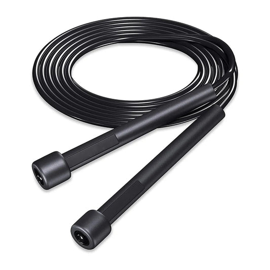 PVC Adjustable Skipping Rope – Black Jump Rope for Adults | Durable, Tangle-Free Design for Cardio, HIIT, Boxing, CrossFit, Home & Outdoor Fitness Training