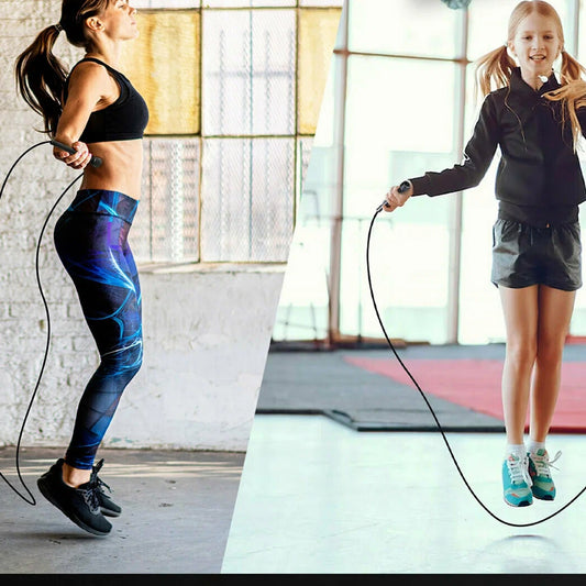 PVC Adjustable Skipping Rope – Black Jump Rope for Adults | Durable, Tangle-Free Design for Cardio, HIIT, Boxing, CrossFit, Home & Outdoor Fitness Training