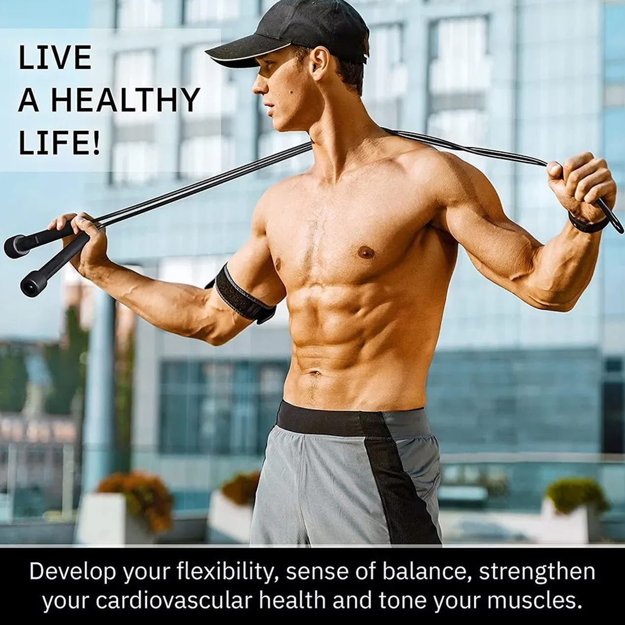 PVC Adjustable Skipping Rope – Black Jump Rope for Adults | Durable, Tangle-Free Design for Cardio, HIIT, Boxing, CrossFit, Home & Outdoor Fitness Training