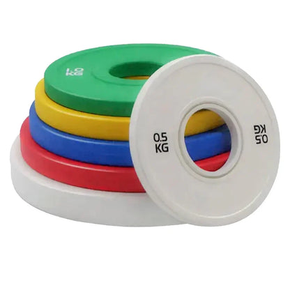 Color Coded Olympic Bumper Plate – Fractional Weight Plates for Cross Training & Strength Workouts, Durable Rubber, Easy ID Home Gym Plates