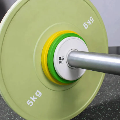 Color Coded Olympic Bumper Plate – Fractional Weight Plates for Cross Training & Strength Workouts, Durable Rubber, Easy ID Home Gym Plates