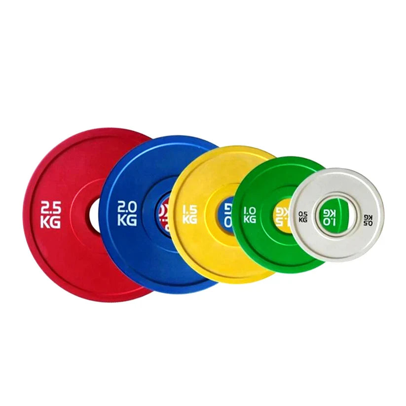 Color Coded Olympic Bumper Plate – Fractional Weight Plates for Cross Training & Strength Workouts, Durable Rubber, Easy ID Home Gym Plates